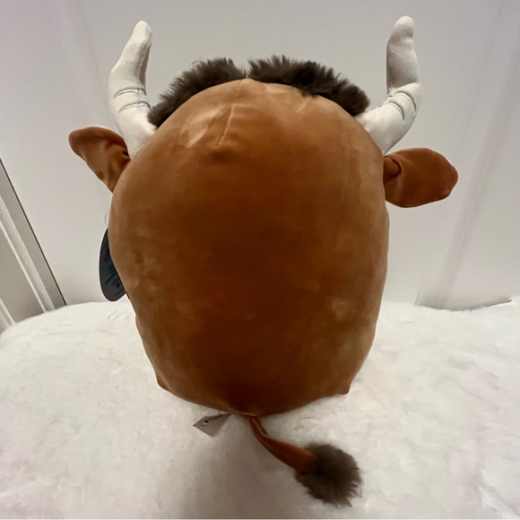 Squishmallow Shep Brown Bull 🐮, Nose Ring, Buffalo Ox Cow Clover, 11” New - Picture 4 of 9